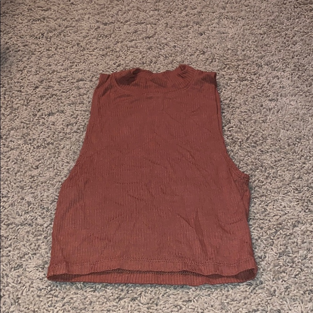 Short sleeve cropped turtleneck